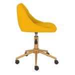 Casa si Gradina - Mobilier - Scaune si fotolii - Scaune - Scaun de bucatarie pivotant, catifea, galben mustar, model 16 - Infinity.ro