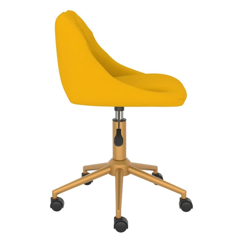 Casa si Gradina - Mobilier - Scaune si fotolii - Scaune - Scaun de bucatarie pivotant, catifea, galben mustar, model 16 - Infinity.ro