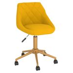Casa si Gradina - Mobilier - Scaune si fotolii - Scaune - Scaun de bucatarie pivotant, catifea, galben mustar, model 16 - Infinity.ro