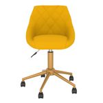 Casa si Gradina - Mobilier - Scaune si fotolii - Scaune - Scaun de bucatarie pivotant, catifea, galben mustar, model 16 - Infinity.ro