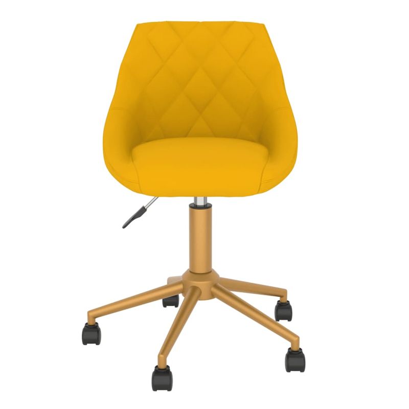 Casa si Gradina - Mobilier - Scaune si fotolii - Scaune - Scaun de bucatarie pivotant, catifea, galben mustar, model 16 - Infinity.ro