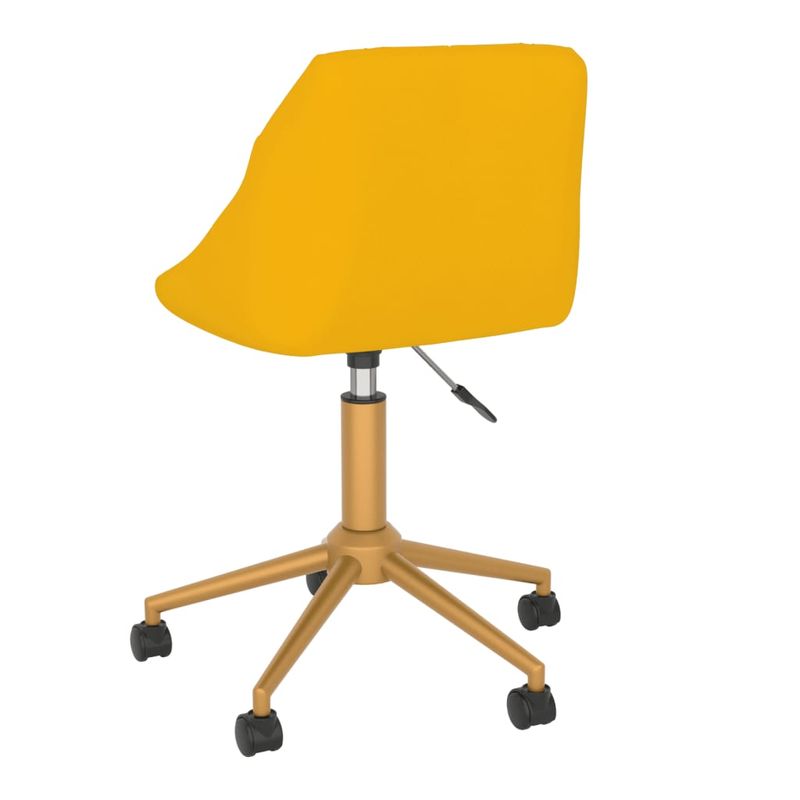 Casa si Gradina - Mobilier - Scaune si fotolii - Scaune - Scaun de bucatarie pivotant, catifea, galben mustar, model 16 - Infinity.ro