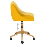 Casa si Gradina - Mobilier - Scaune si fotolii - Scaune - Scaun de bucatarie pivotant, catifea, galben mustar, model 16 - Infinity.ro