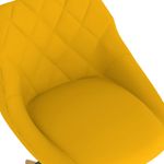 Casa si Gradina - Mobilier - Scaune si fotolii - Scaune - Scaun de bucatarie pivotant, catifea, galben mustar, model 16 - Infinity.ro