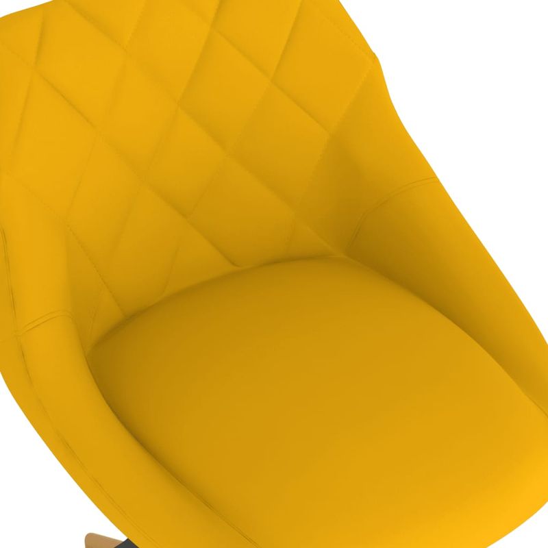 Casa si Gradina - Mobilier - Scaune si fotolii - Scaune - Scaun de bucatarie pivotant, catifea, galben mustar, model 16 - Infinity.ro