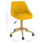 Casa si Gradina - Mobilier - Scaune si fotolii - Scaune - Scaun de bucatarie pivotant, catifea, galben mustar, model 16 - Infinity.ro