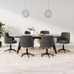Casa si Gradina - Mobilier - Scaune si fotolii - Scaune - Scaun de bucatarie pivotant, 6 buc., catifea, gri inchis, model 1 - Infinity.ro
