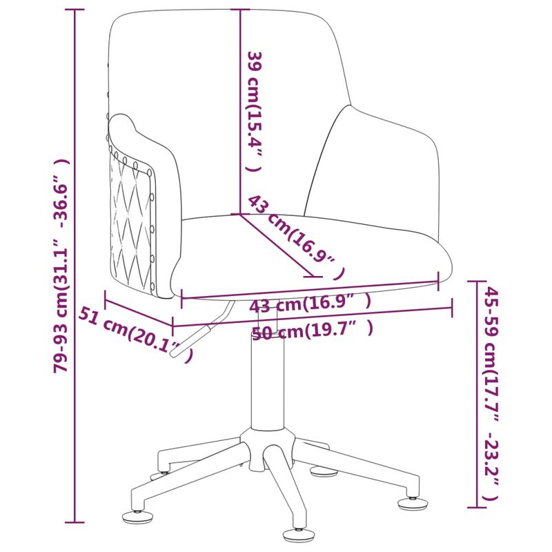 Casa si Gradina - Mobilier - Scaune si fotolii - Scaune - Scaun de bucatarie pivotant, 6 buc., catifea, gri inchis, model 1 - Infinity.ro