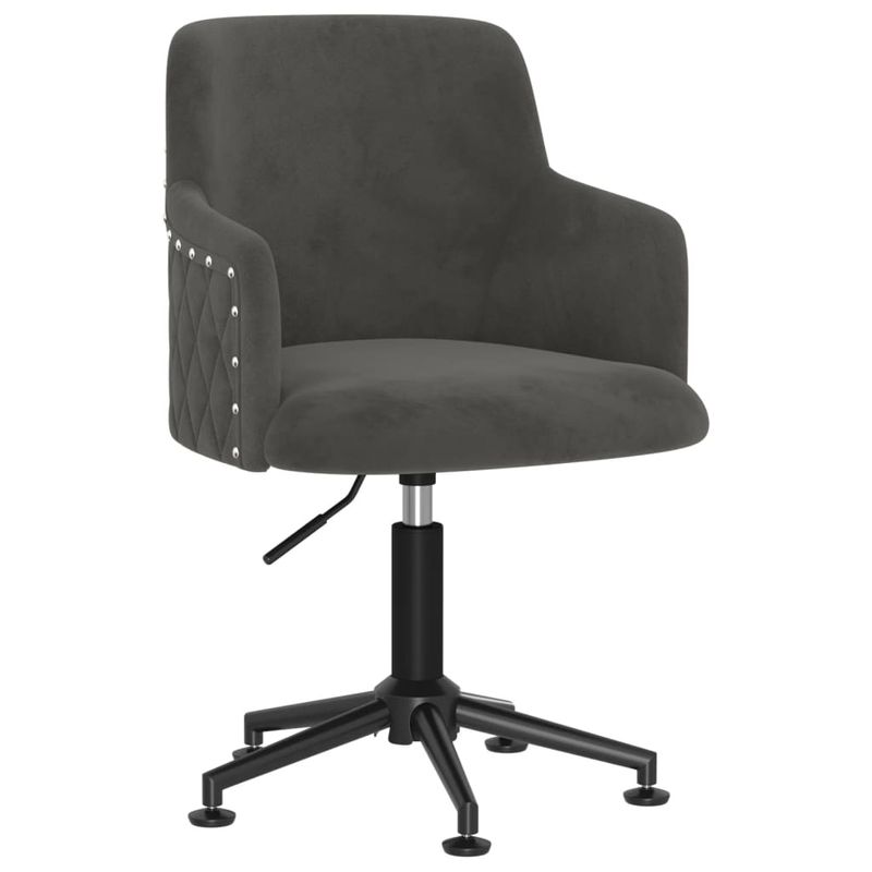 Casa si Gradina - Mobilier - Scaune si fotolii - Scaune - Scaun de bucatarie pivotant, 6 buc., catifea, gri inchis, model 1 - Infinity.ro