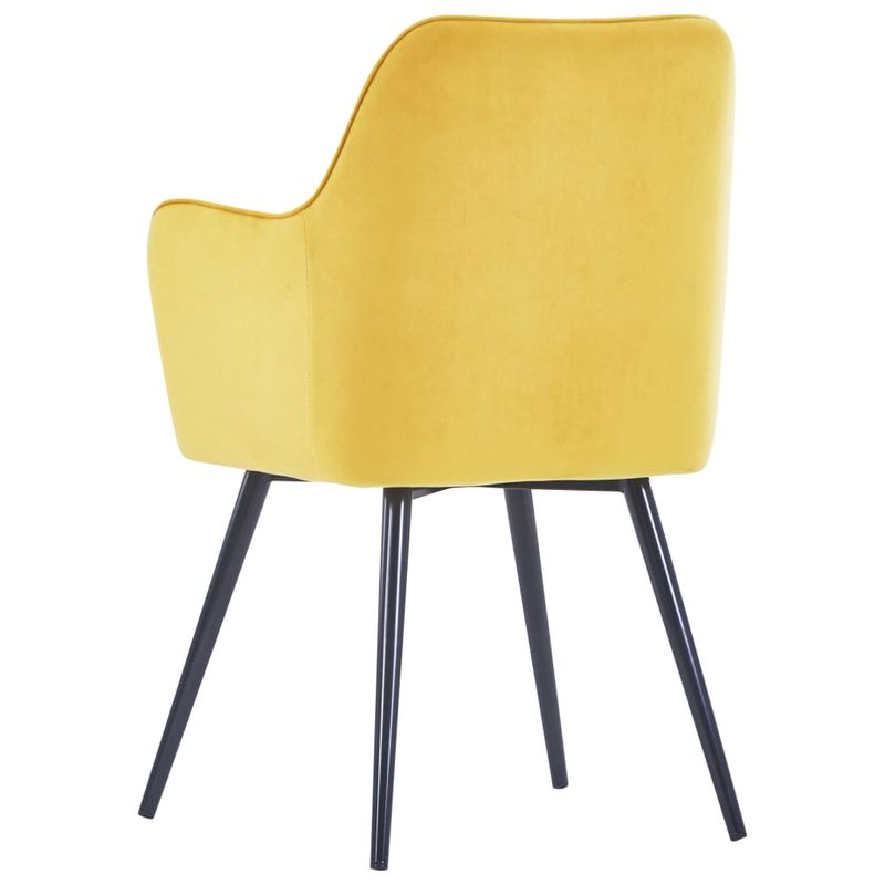 Casa si Gradina - Mobilier - Scaune si fotolii - Scaune - Scaune de bucatarie, 6 buc., catifea, galben - Infinity.ro
