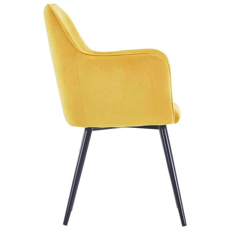 Casa si Gradina - Mobilier - Scaune si fotolii - Scaune - Scaune de bucatarie, 6 buc., catifea, galben - Infinity.ro