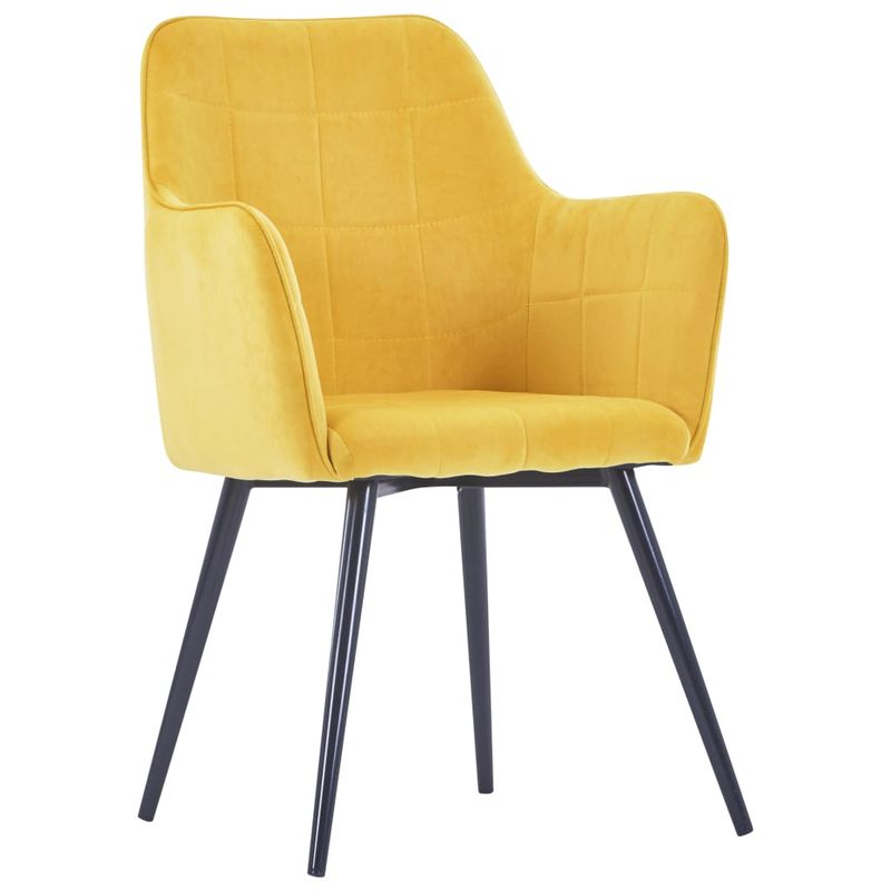 Casa si Gradina - Mobilier - Scaune si fotolii - Scaune - Scaune de bucatarie, 6 buc., catifea, galben - Infinity.ro