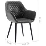 Casa si Gradina - Mobilier - Scaune si fotolii - Scaune - Scaune de bucatarie, 4 buc., piele ecologica, gri - Infinity.ro