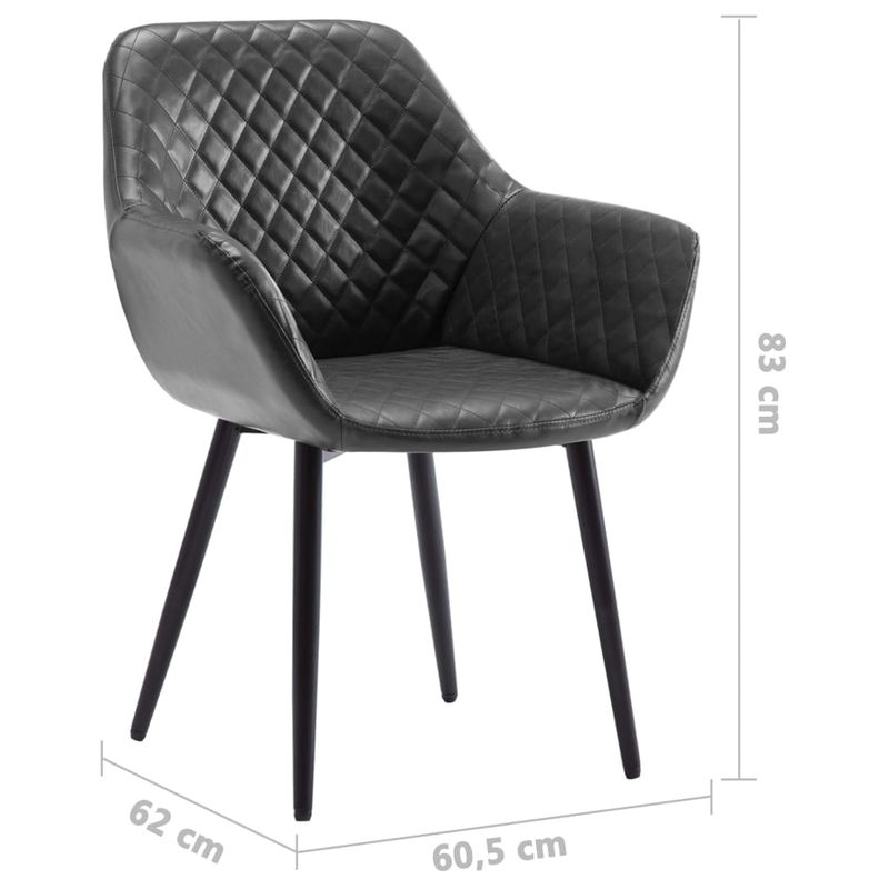 Casa si Gradina - Mobilier - Scaune si fotolii - Scaune - Scaune de bucatarie, 4 buc., piele ecologica, gri - Infinity.ro