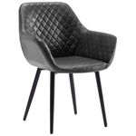 Casa si Gradina - Mobilier - Scaune si fotolii - Scaune - Scaune de bucatarie, 4 buc., piele ecologica, gri - Infinity.ro