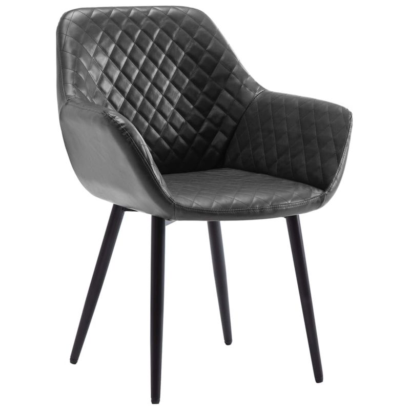 Casa si Gradina - Mobilier - Scaune si fotolii - Scaune - Scaune de bucatarie, 4 buc., piele ecologica, gri - Infinity.ro