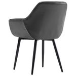 Casa si Gradina - Mobilier - Scaune si fotolii - Scaune - Scaune de bucatarie, 4 buc., piele ecologica, gri - Infinity.ro