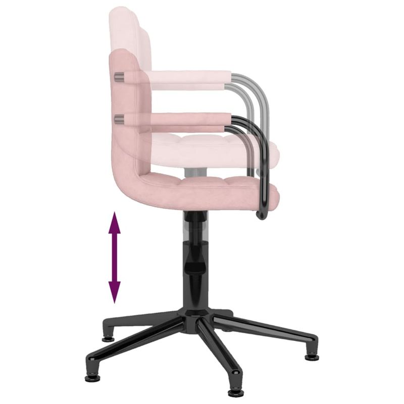 Casa si Gradina - Mobilier - Scaune si fotolii - Scaune - Scaune de masa pivotante, 2 buc., catifea, roz - Infinity.ro