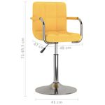 Casa si Gradina - Mobilier - Scaune si fotolii - Scaune - Scaune de bucatarie pivotante 6 buc., textil, galben mustar - Infinity.ro