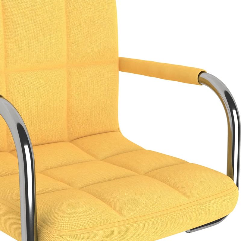 Casa si Gradina - Mobilier - Scaune si fotolii - Scaune - Scaune de bucatarie pivotante 6 buc., textil, galben mustar - Infinity.ro