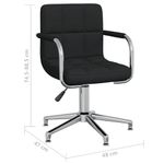 Casa si Gradina - Mobilier - Scaune si fotolii - Scaune - Scaun de bucatarie pivotant, material textil, negru, model 6 - Infinity.ro