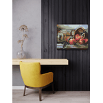 Jucarii, Copii si Bebe - Jucarii si jocuri - Jucarii & jocuri educative - Seturi pictura si desen - Set pictura pe numere Mere in cos 1388, panza bumbac pe rama lemn, 90 x 120 cm - Infinity.ro