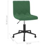 Casa si Gradina - Mobilier - Scaune si fotolii - Scaune - Scaun de bucatarie pivotant, catifea, verde inchis, model 34 - Infinity.ro