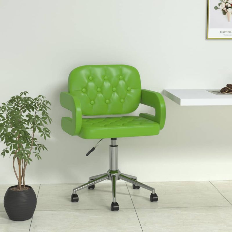 Casa si Gradina - Mobilier - Scaune si fotolii - Scaune - Scaun de bucatarie pivotant, piele ecologica, verde, model 1 - Infinity.ro