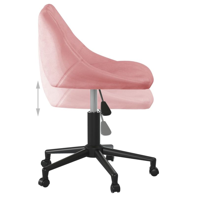 Casa si Gradina - Mobilier - Scaune si fotolii - Scaune - Scaun de masa pivotant, catifea, roz, model 2 - Infinity.ro