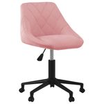 Casa si Gradina - Mobilier - Scaune si fotolii - Scaune - Scaun de masa pivotant, catifea, roz, model 2 - Infinity.ro