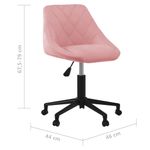 Casa si Gradina - Mobilier - Scaune si fotolii - Scaune - Scaun de masa pivotant, catifea, roz, model 2 - Infinity.ro