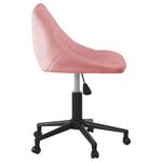 Casa si Gradina - Mobilier - Scaune si fotolii - Scaune - Scaun de masa pivotant, catifea, roz, model 2 - Infinity.ro
