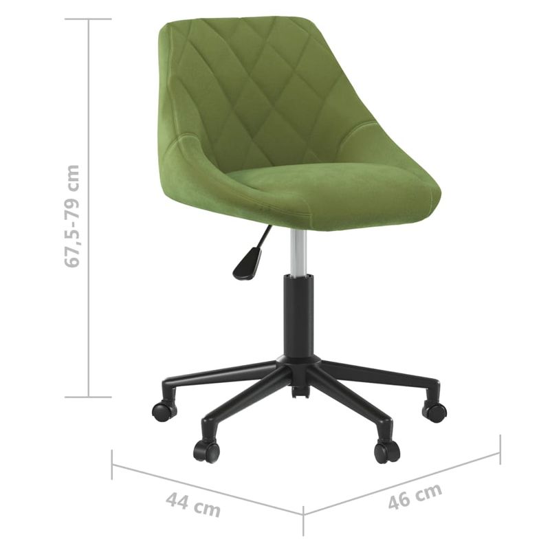 Casa si Gradina - Mobilier - Scaune si fotolii - Scaune - Scaun de masa pivotant, catifea, verde deschis, model 5 - Infinity.ro