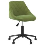 Casa si Gradina - Mobilier - Scaune si fotolii - Scaune - Scaun de masa pivotant, catifea, verde deschis, model 5 - Infinity.ro