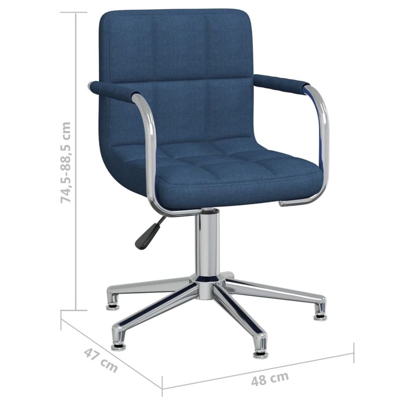 Casa si Gradina - Mobilier - Scaune si fotolii - Scaune - Scaun de bucatarie pivotant, material textil, albastru, model 5 - Infinity.ro