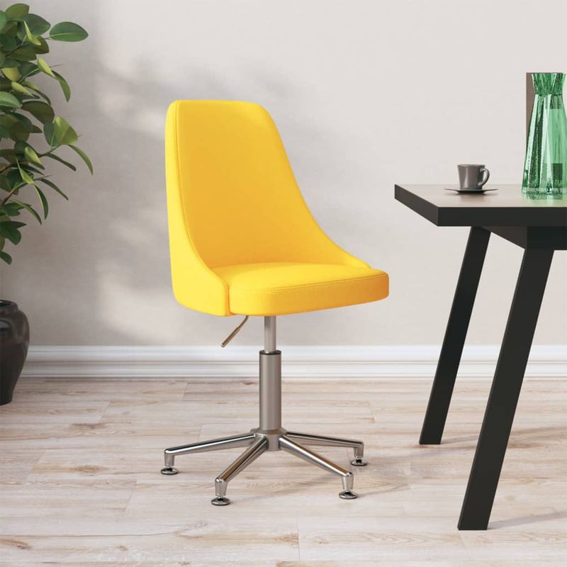Casa si Gradina - Mobilier - Scaune si fotolii - Scaune - Scaun de bucatarie pivotant, textil, galben mustar, model 2 - Infinity.ro