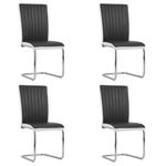 Casa si Gradina - Mobilier - Scaune si fotolii - Scaune - Scaune de bucatarie consola, 4 buc., piele ecologica, negru, model 2 - Infinity.ro