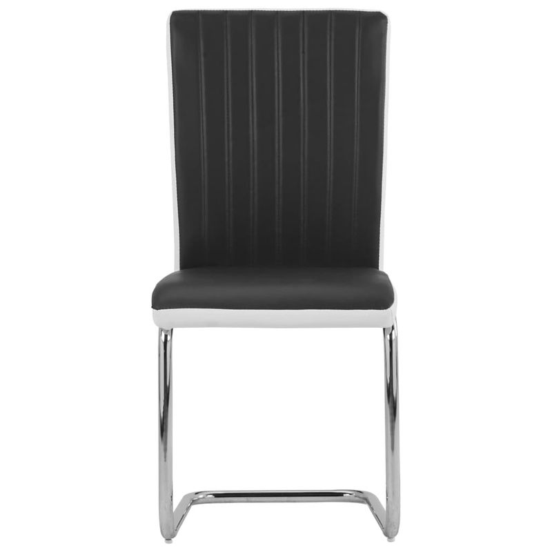 Casa si Gradina - Mobilier - Scaune si fotolii - Scaune - Scaune de bucatarie consola, 4 buc., piele ecologica, negru, model 2 - Infinity.ro
