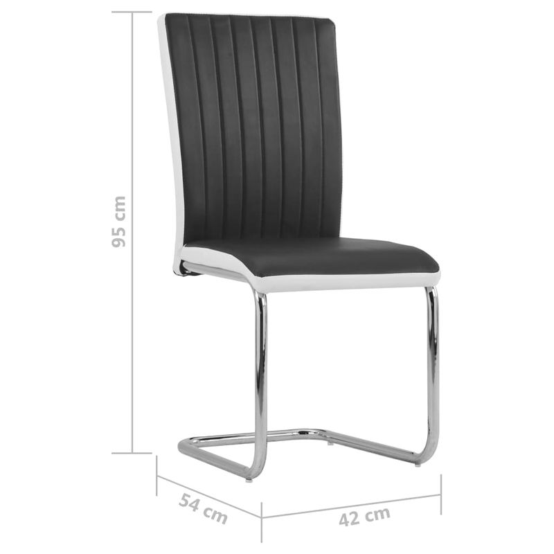 Casa si Gradina - Mobilier - Scaune si fotolii - Scaune - Scaune de bucatarie consola, 4 buc., piele ecologica, negru, model 2 - Infinity.ro