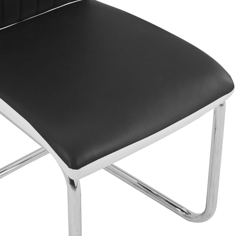 Casa si Gradina - Mobilier - Scaune si fotolii - Scaune - Scaune de bucatarie consola, 4 buc., piele ecologica, negru, model 2 - Infinity.ro