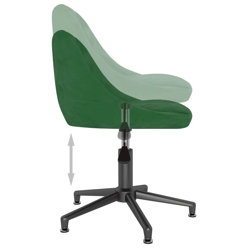 Casa si Gradina - Mobilier - Scaune si fotolii - Scaune - Scaun de masa pivotant, catifea, verde inchis, model 2 - Infinity.ro