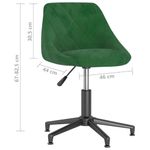 Casa si Gradina - Mobilier - Scaune si fotolii - Scaune - Scaun de masa pivotant, catifea, verde inchis, model 2 - Infinity.ro