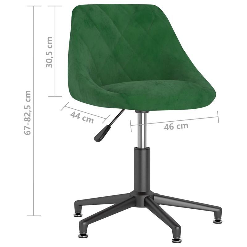 Casa si Gradina - Mobilier - Scaune si fotolii - Scaune - Scaun de masa pivotant, catifea, verde inchis, model 2 - Infinity.ro