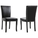Casa si Gradina - Mobilier - Scaune si fotolii - Scaune - Scaune de bucatarie, 6 buc., piele ecologica, negru - Infinity.ro