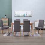 Casa si Gradina - Mobilier - Scaune si fotolii - Scaune - Scaune de bucatarie, 6 buc., material textil, gri taupe - Infinity.ro