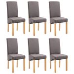 Casa si Gradina - Mobilier - Scaune si fotolii - Scaune - Scaune de bucatarie, 6 buc., material textil, gri taupe - Infinity.ro