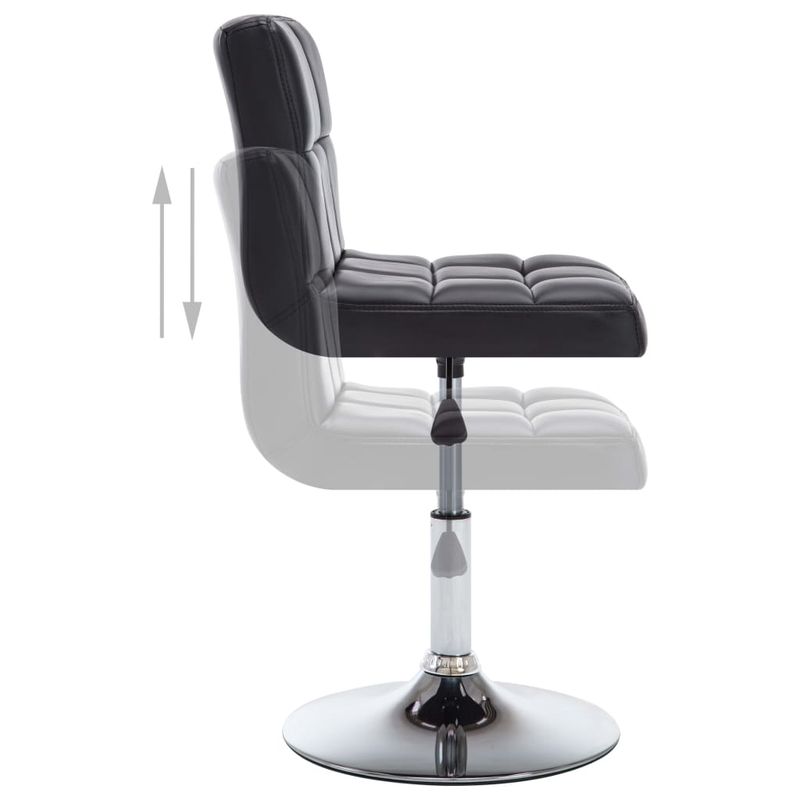 Casa si Gradina - Mobilier - Scaune si fotolii - Scaune - Scaune de bucatarie pivotante, 6 buc, piele ecologica, negru - Infinity.ro