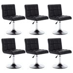 Casa si Gradina - Mobilier - Scaune si fotolii - Scaune - Scaune de bucatarie pivotante, 6 buc, piele ecologica, negru - Infinity.ro