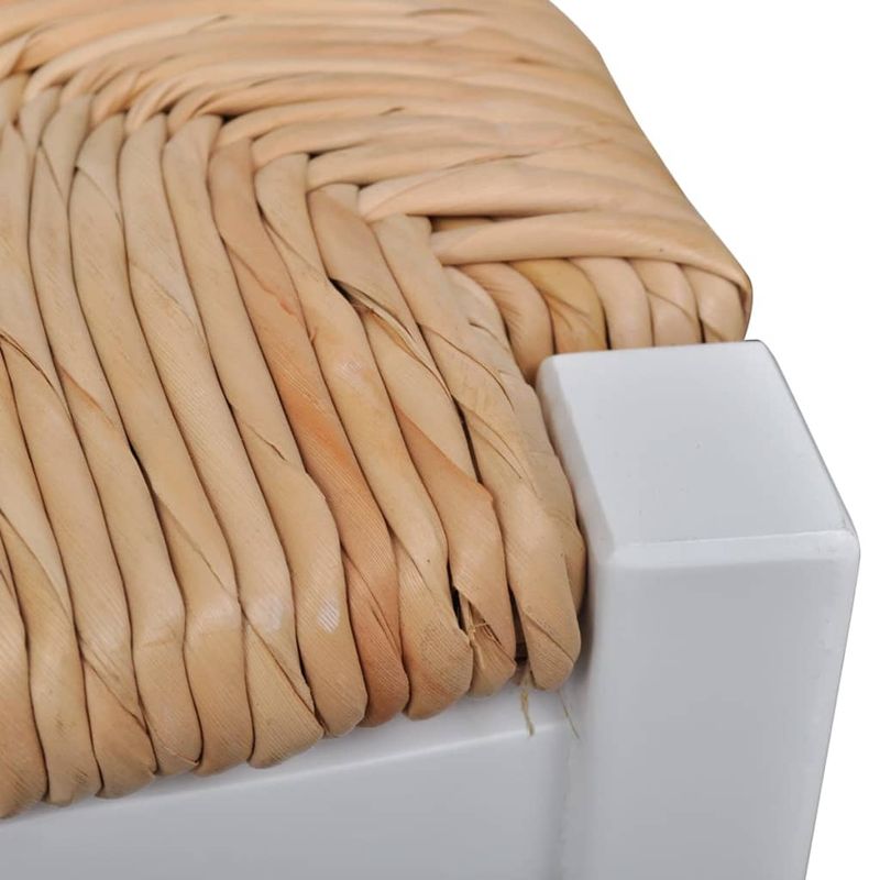 Casa si Gradina - Mobilier - Scaune si fotolii - Scaune - Scaune de bucatarie, 6 buc., lemn de pin si stuf, alb - Infinity.ro