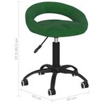 Casa si Gradina - Mobilier - Scaune si fotolii - Scaune - Scaune de bucatarie pivotante, 2 buc., catifea, verde inchis, model 5 - Infinity.ro